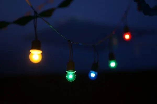 Christmas lamp op donkere achtergrond — Stockfoto