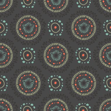 Dekoratif boho seamless modeli.