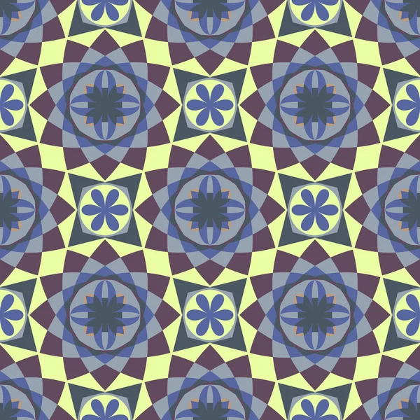 Dekorativa mosaik seamless mönster. — Stock vektor