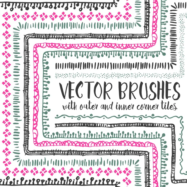 10 el çekilmiş dekoratif Dikişsiz desen fırçaları