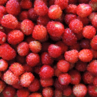 Fotogerçekçi poligonal çilek arka plan