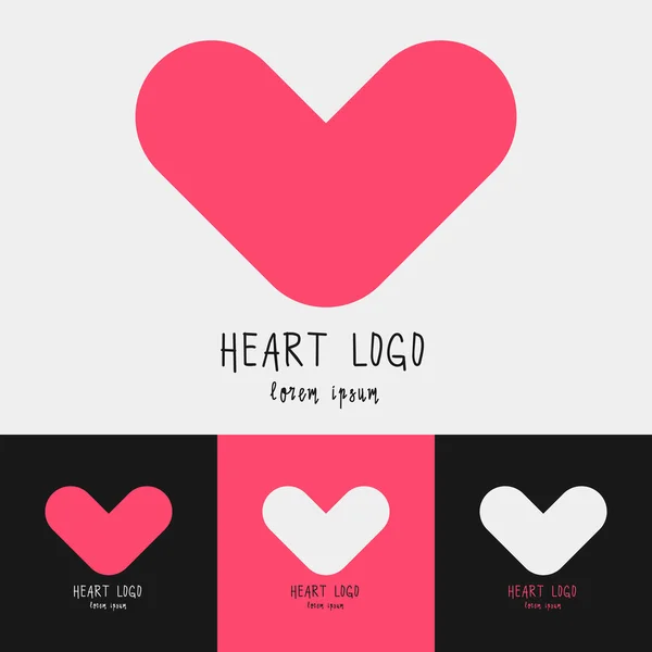 Ensemble de 4 logo coeur — Image vectorielle