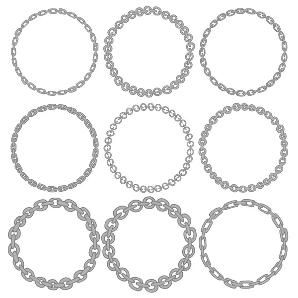 Set of 9 decorative circle border frames.