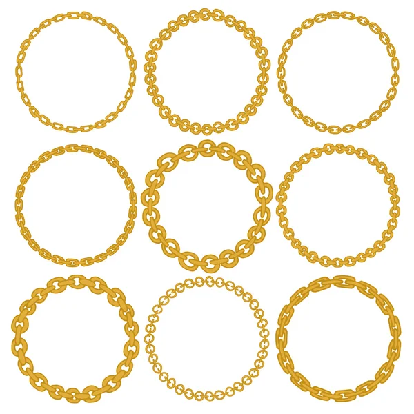 Set of 9 decorative circle border frames.