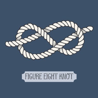 Single illustration of nautical knot. clipart