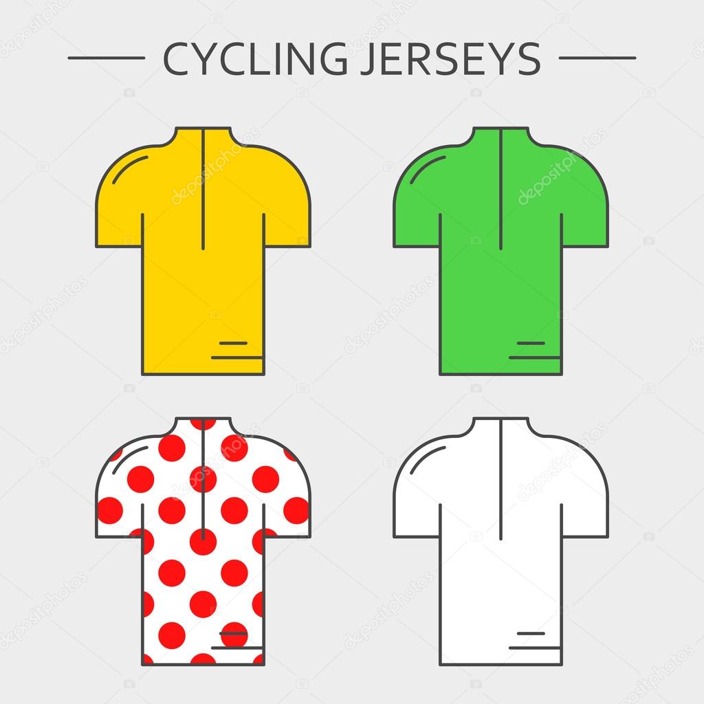 Types of cycling jerseys Stock Vector Image by 111639220