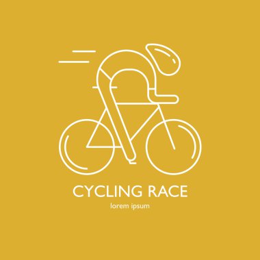 Bisikletçi modern çizimi.