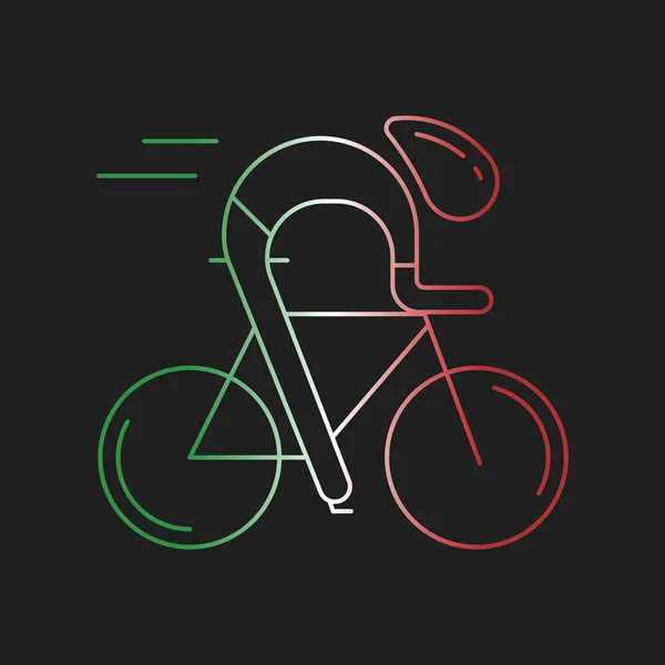 Ilustração moderna do ciclista . — Vetor de Stock