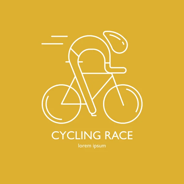 Ilustración moderna del ciclista . — Vector de stock