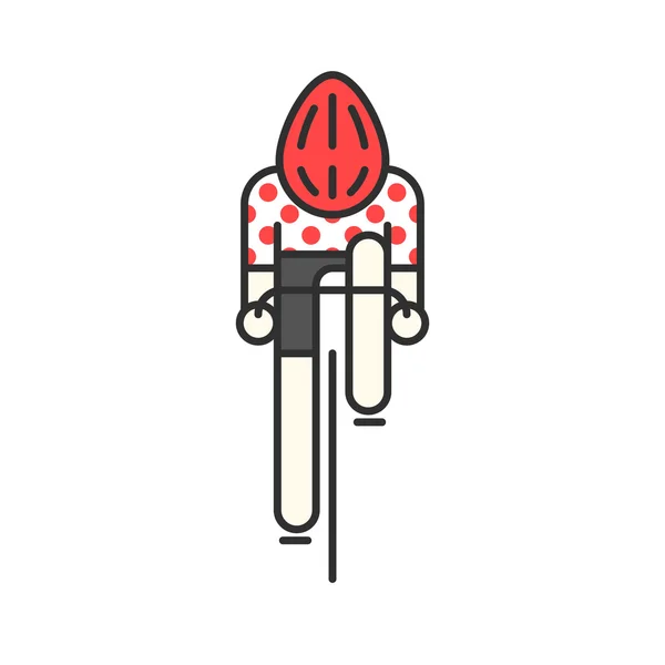 Современная иллюстрация велосипедиста . — стоковый вектор
