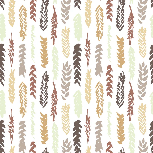 Søtt, sømløst mønster med korn – stockvektor