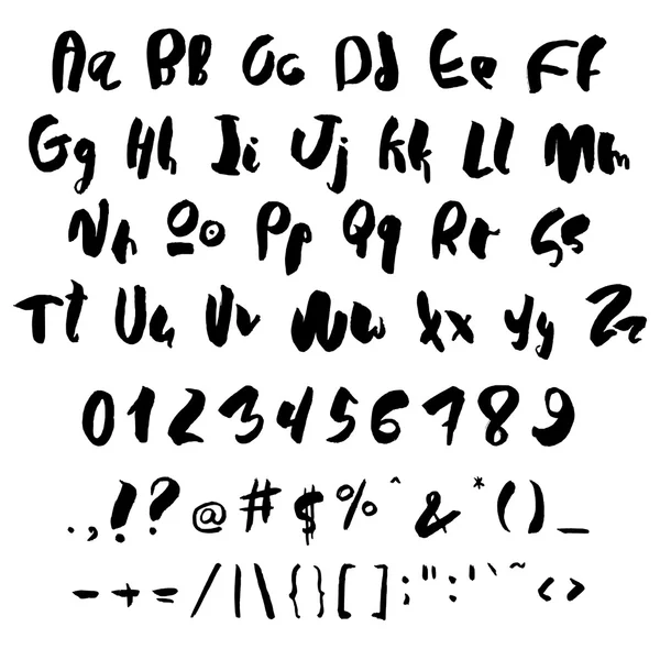 El yazısı trendy vektör alfabe seti — Stok Vektör