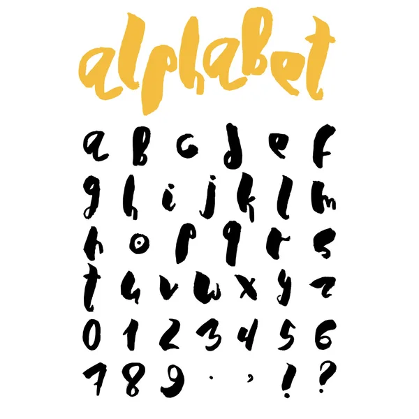Escrito a mano de moda vector alfabeto conjunto — Archivo Imágenes Vectoriales
