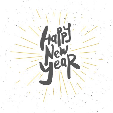 Dekoratif tebrik kartı handdrawn yazı ile