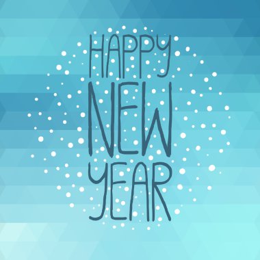 Dekoratif tebrik kartı handdrawn yazı ile