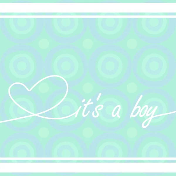 Baby card "It's a boy" — Stock Vector