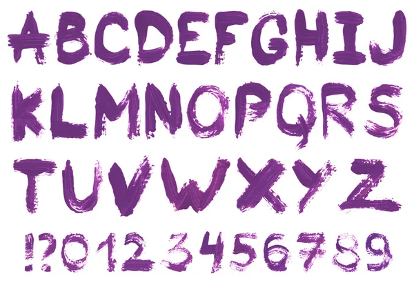 Handgezeichnetes Gouache-Alphabet — Stockvektor