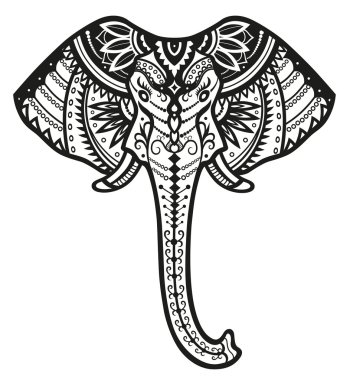 etnik süslü fil