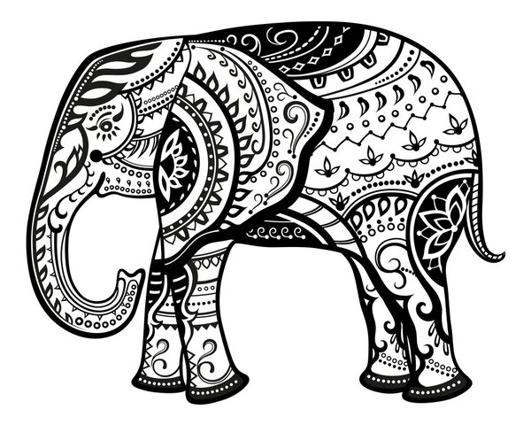 Ethnic ornamented elephant