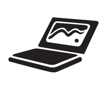 Dizüstü siyah simgesi