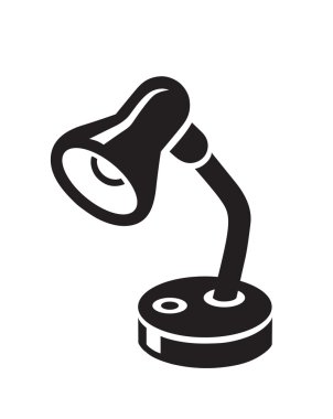 Siyah okuma lambası simgesi