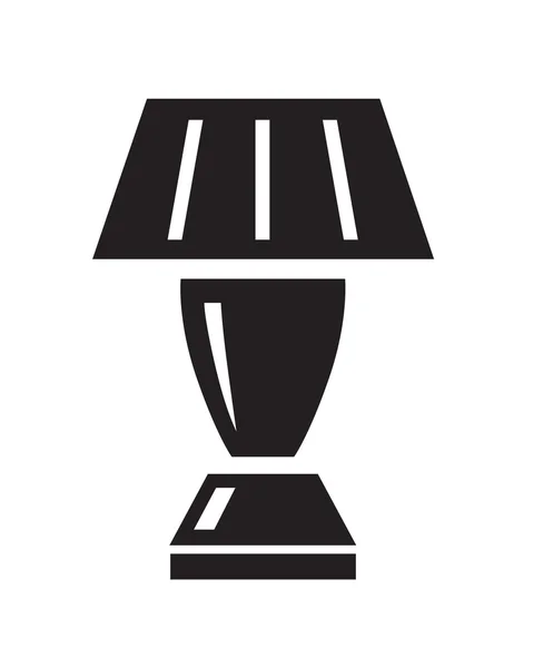 Table lamp black icon — Stock Vector