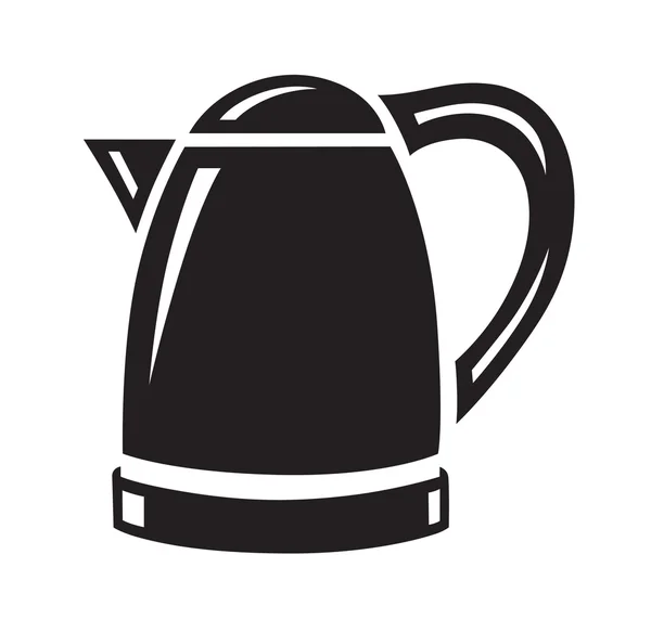 Monochrome electric kettle icon — Stock Vector