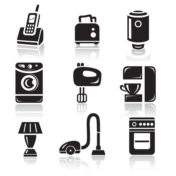 Electrodomésticos icono conjunto — Vector de stock