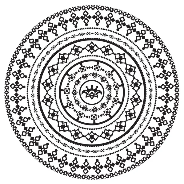 Ornamento circular en estilo étnico — Archivo Imágenes Vectoriales