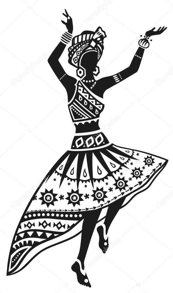 french african dancer clipart