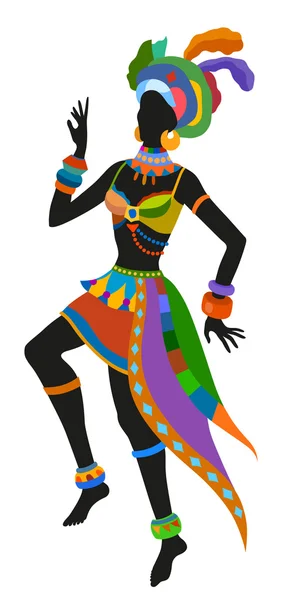 Afrikalı kadın dans — Stok Vektör