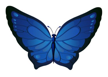 Dekorasyon parlak kelebek