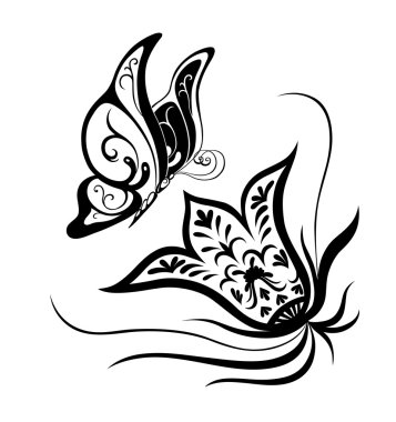 soyut dekoratif kelebek.