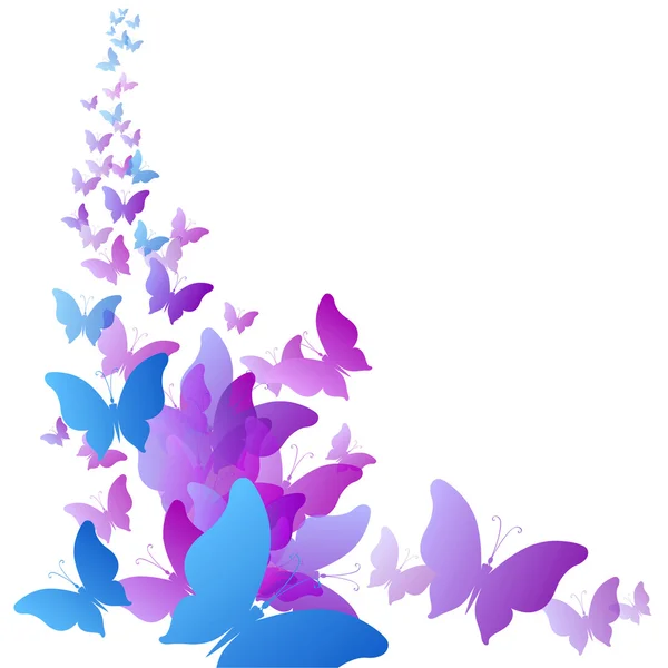 Mariposas decorativas abstractas . — Vector de stock