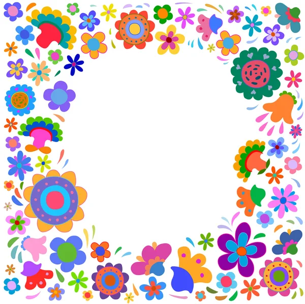 Flores de manera ingenua — Vector de stock