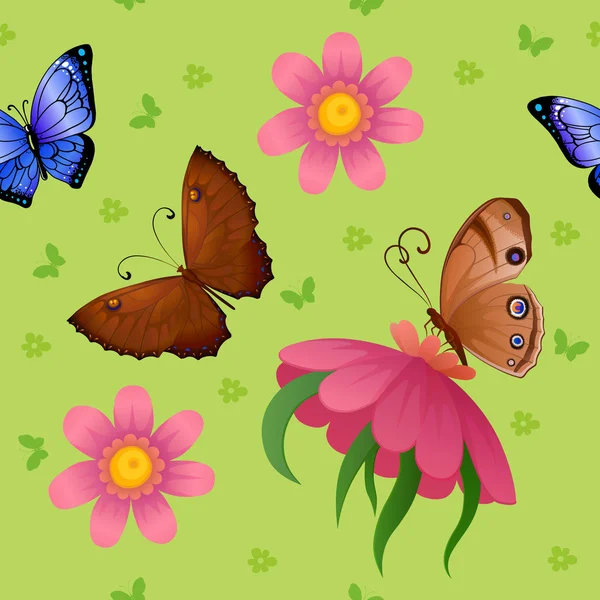Fliegende helle Schmetterlinge — Stockvektor