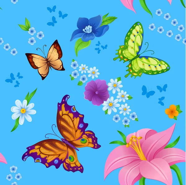 Mariposas brillantes voladoras — Vector de stock