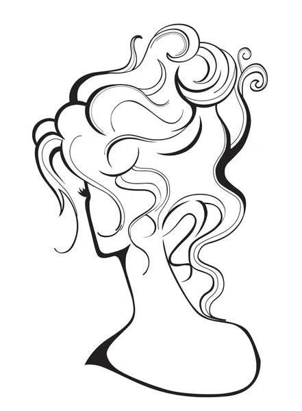 Дівчина з абстрактним волоссям — стоковий вектор