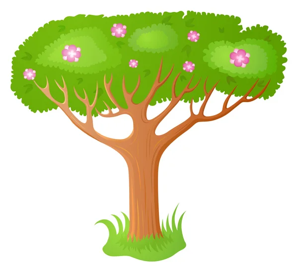 Cartoon stylized fairy tree — Stock Vector