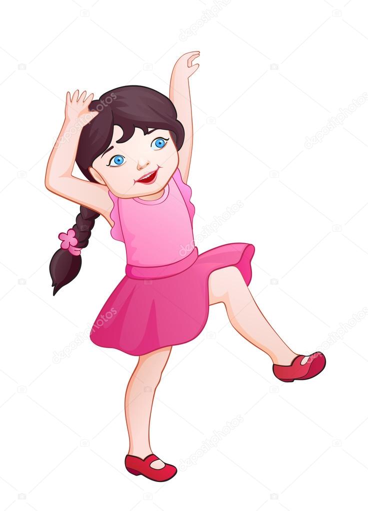 Little girl start dancing Stock Vector Image by ©Polyudova #62889897 Little girl start dancing Stock Vector Image by ©Polyudova #62889897