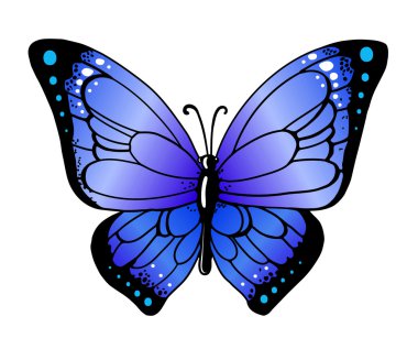 Dekorasyon parlak kelebek