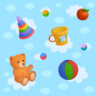 Arka plan şeyler ve oyuncaklar