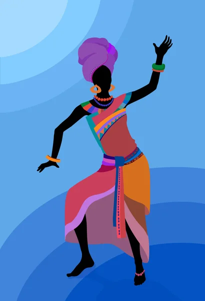 Danza étnica africana — Vector de stock
