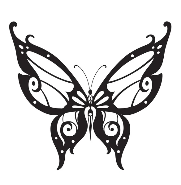 Mariposa decorativa abstracta . — Vector de stock