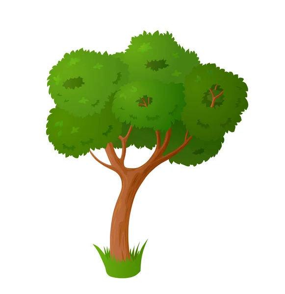 Karikatur stilisierter Märchenbaum — Stockvektor