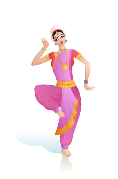 India chica takes en danza — Archivo Imágenes Vectoriales