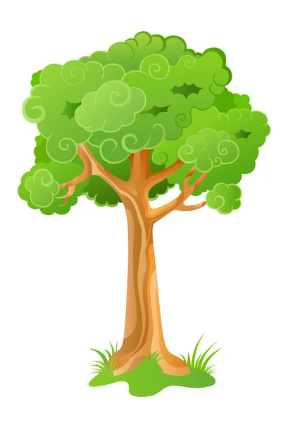 Карикатурное декоративное дерево — стоковый вектор