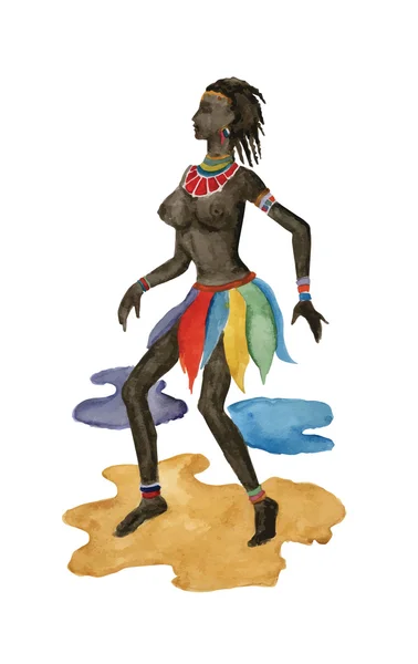 Danse ethnique africaine — Image vectorielle