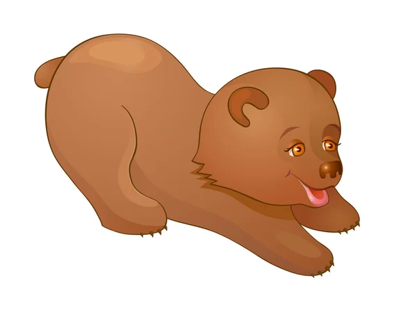 Pequeño oso juega — Vector de stock