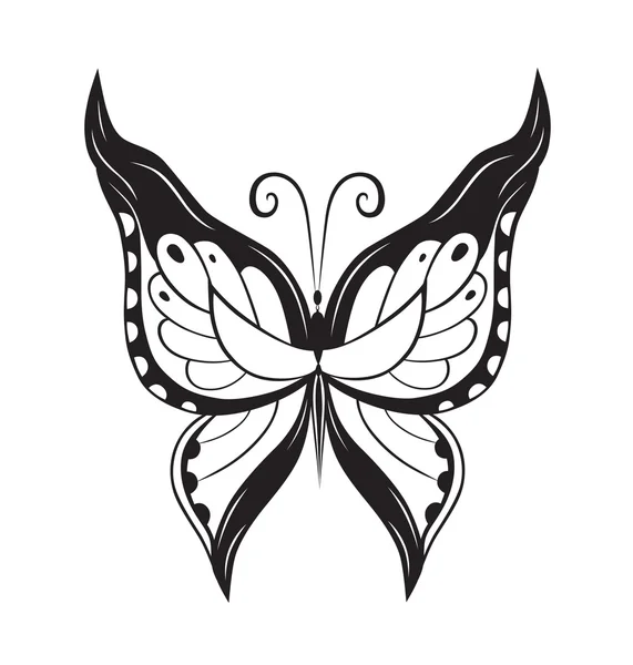 Mariposa decorativa abstracta . — Vector de stock